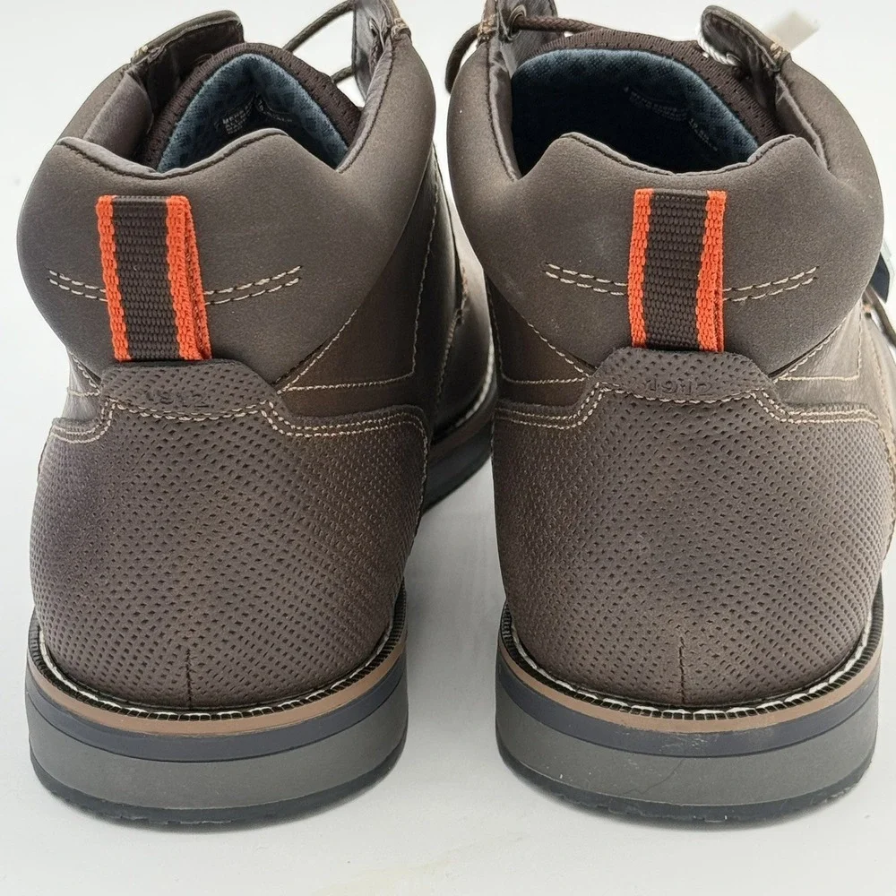Nunn Bush Circuit DC Plain Toe Chukka Brown Boot Men 10.5 Softgel Heel Pod NIB